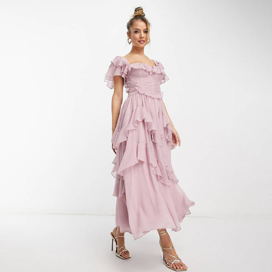 Robe longue romantique