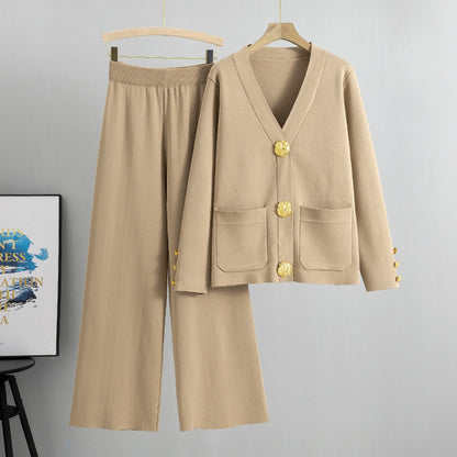 Ensemble Chic à Boutons Dorés