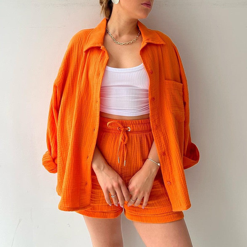 Ensemble Chemise & Short Texturé