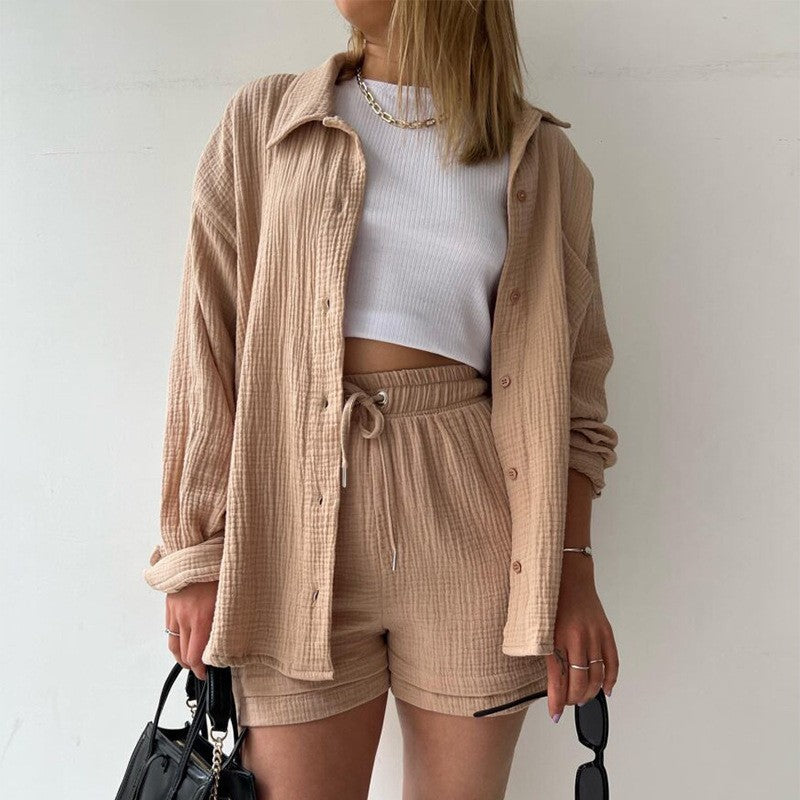 Ensemble Chemise & Short Texturé