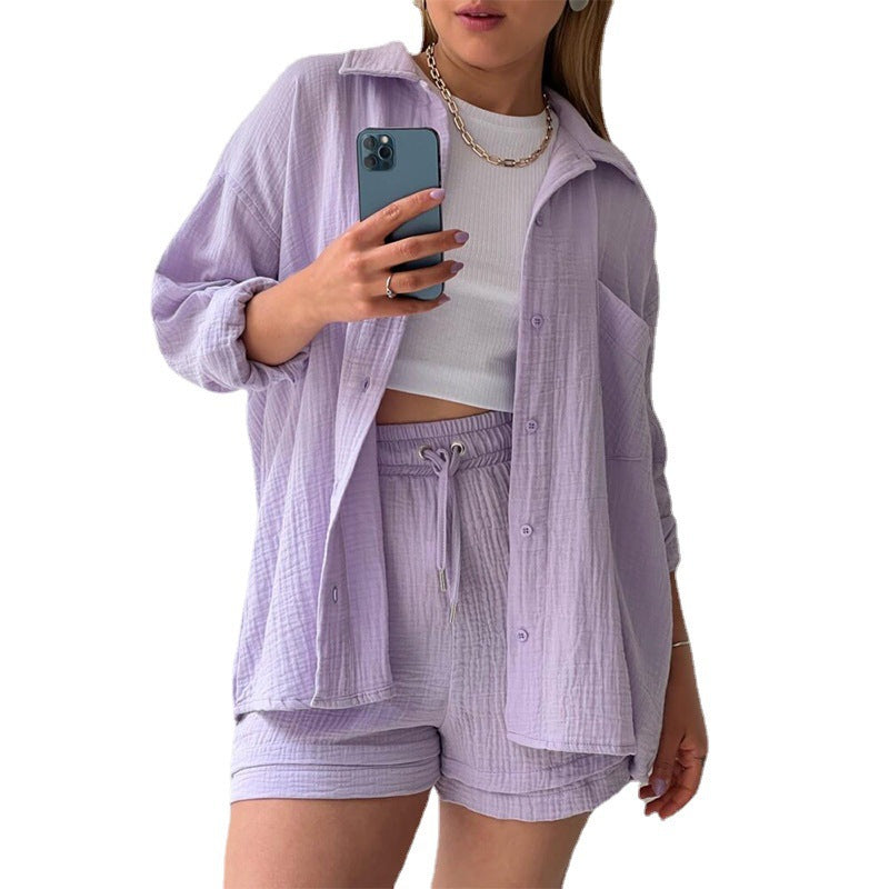 Ensemble Chemise & Short Texturé