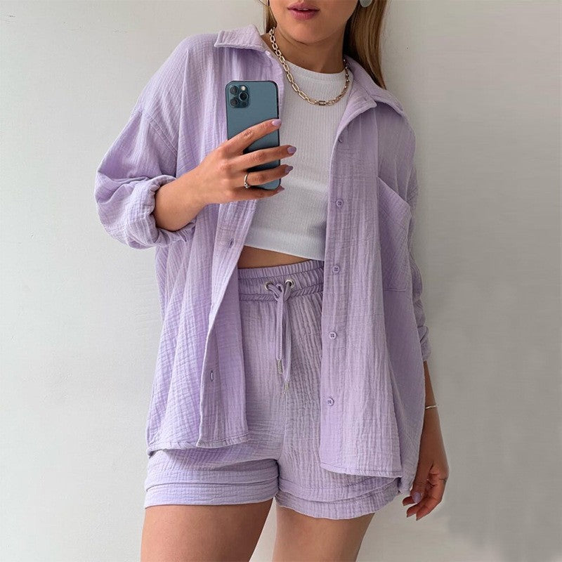 Ensemble Chemise & Short Texturé