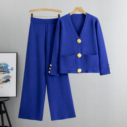 Ensemble Chic à Boutons Dorés