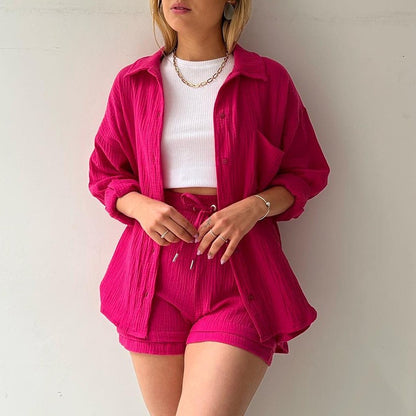 Ensemble Chemise & Short Texturé